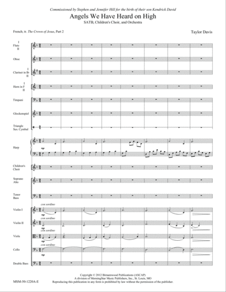 Angels We Have Heard on High (Downloadable Orchestra Score)