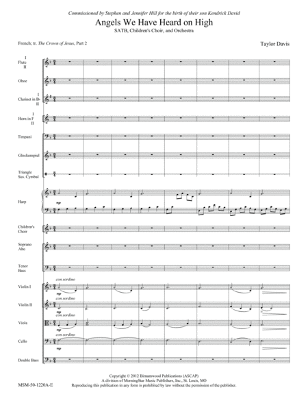 Angels We Have Heard on High (Downloadable Orchestra Score)
