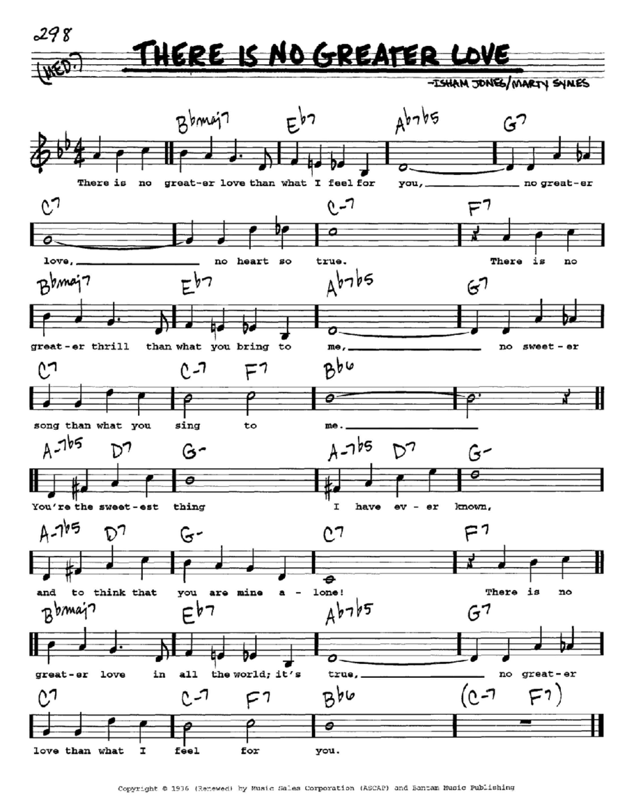 There Is No Greater Love There Is No Greater Love Voice scores gallery preview page 1