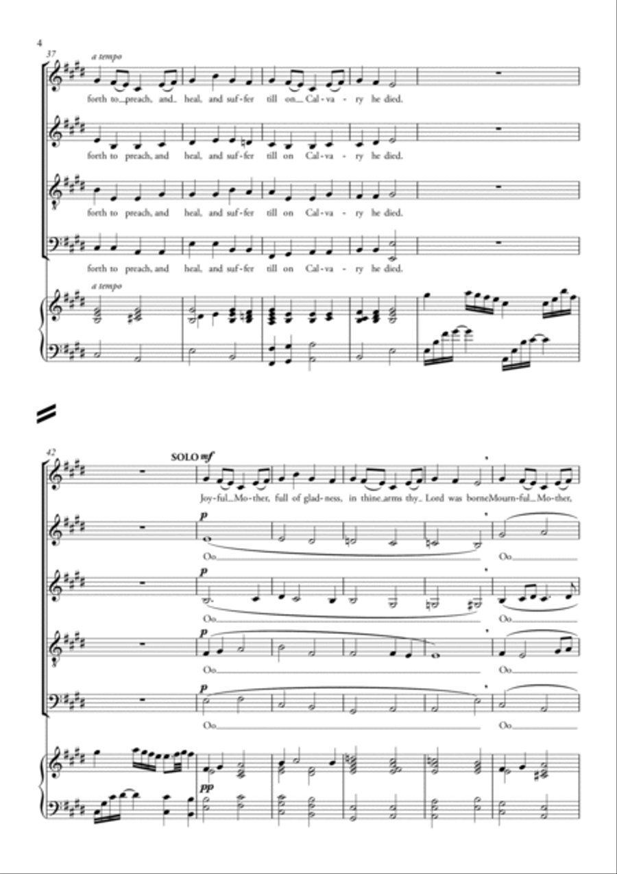 Sing of Mary Sing of Mary 4-Part scores gallery preview page 4