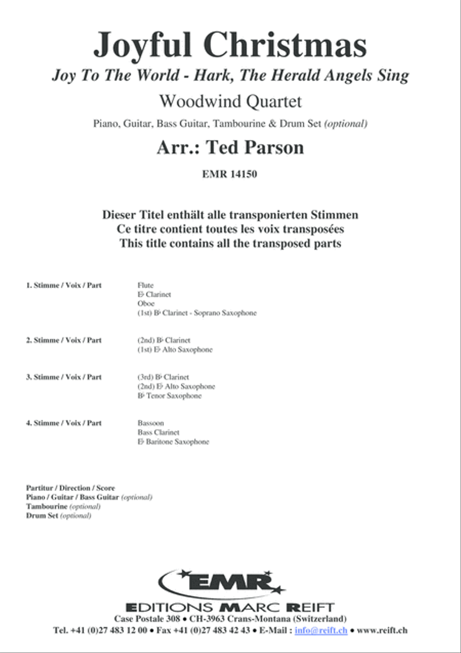 Joyful Christmas Joyful Christmas Woodwind Quartet scores gallery preview page 2