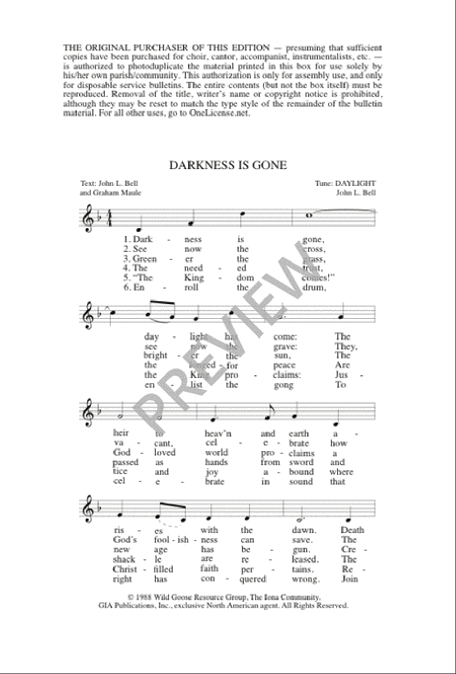 Darkness Is Gone 3-Part scores gallery preview page 7