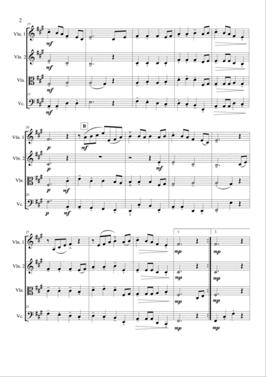 Star of the County Down Star of the County Down String Quartet scores gallery preview page 2