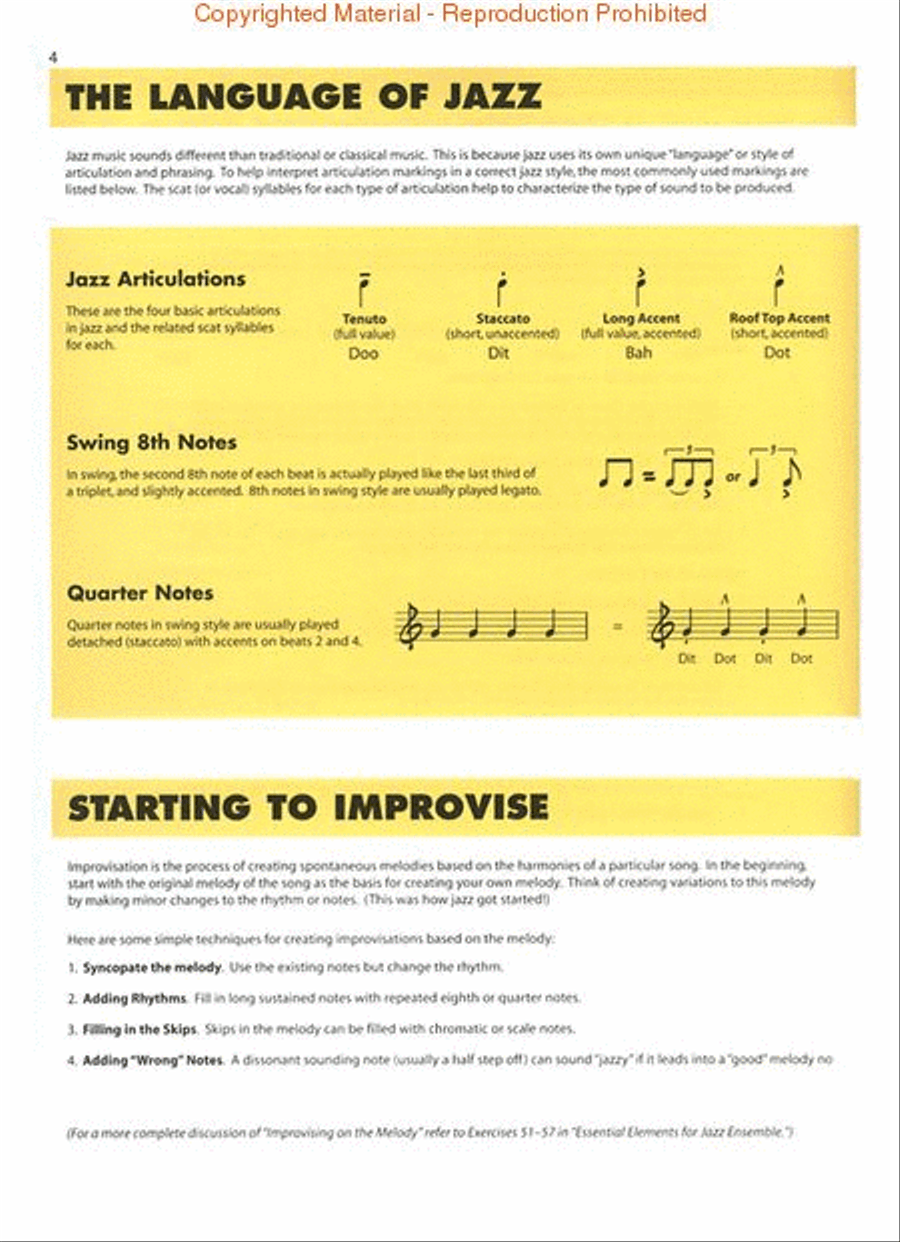 Essential Elements Jazz Play-Along – Jazz Standards Jazz Ensemble scores gallery preview page 2