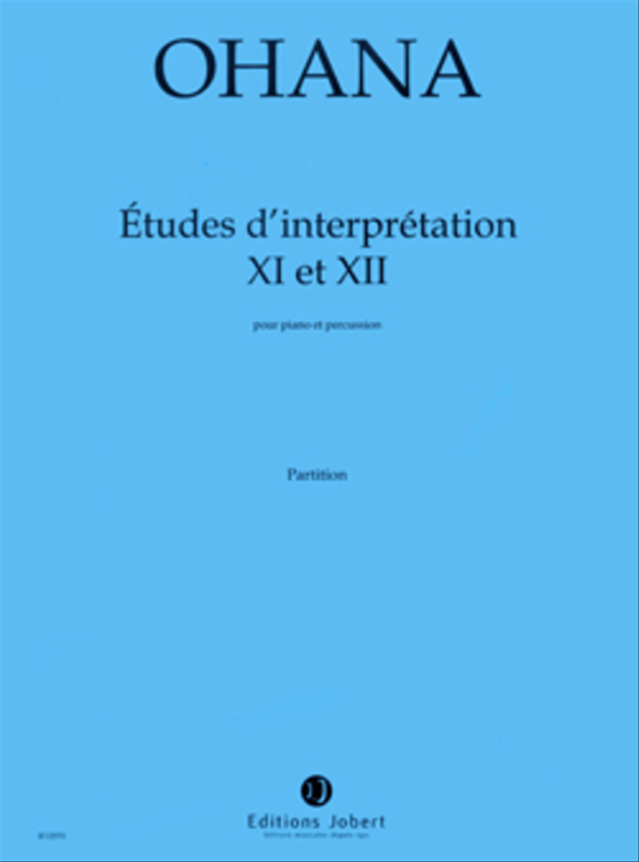 Etudes d'interpretation No. 11 et 12 Piano Accompaniment scores gallery preview page 1
