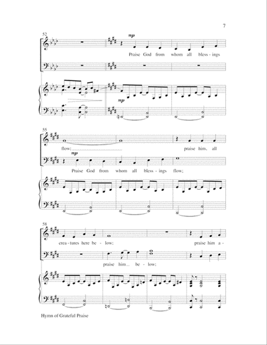 Hymn of Grateful Praise Choir scores gallery preview page 7