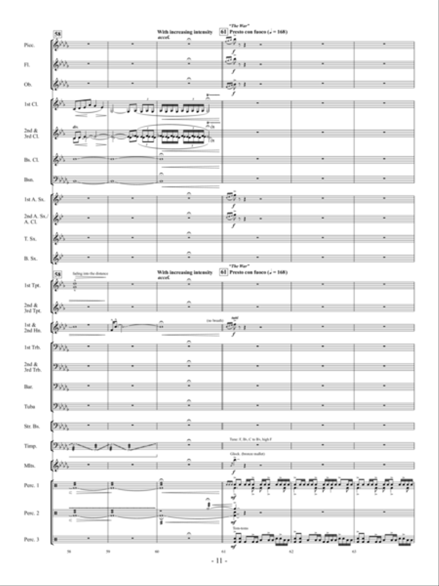 Legend of the Ancient Hero Concert Band scores gallery preview page 10