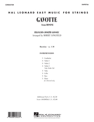 Gavotte (from "Rosine") - Full Score