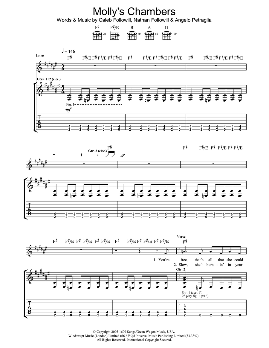 Molly's Chambers Acoustic Guitar scores gallery preview page 1