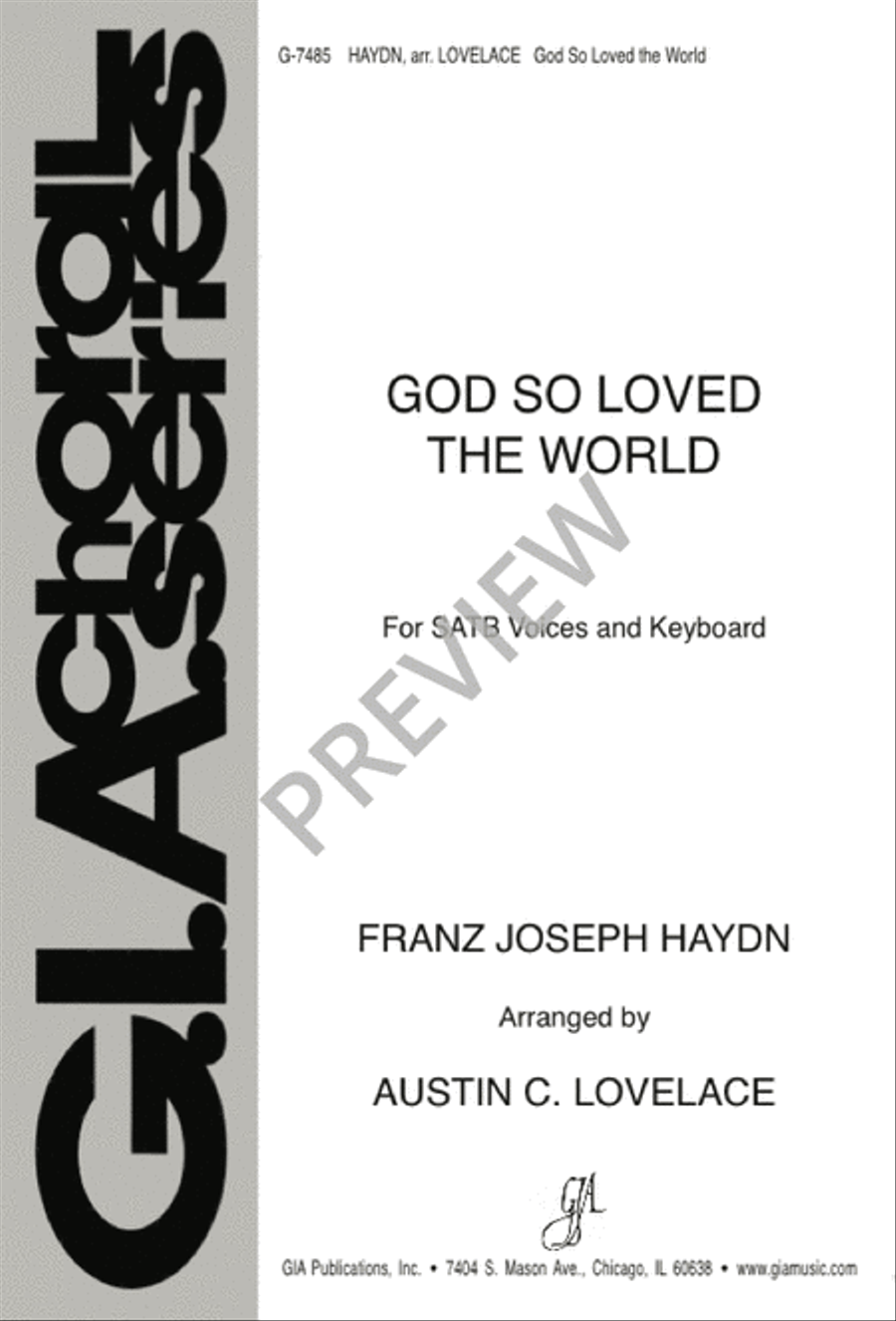 God So Loved the World 4-Part scores gallery preview page 1