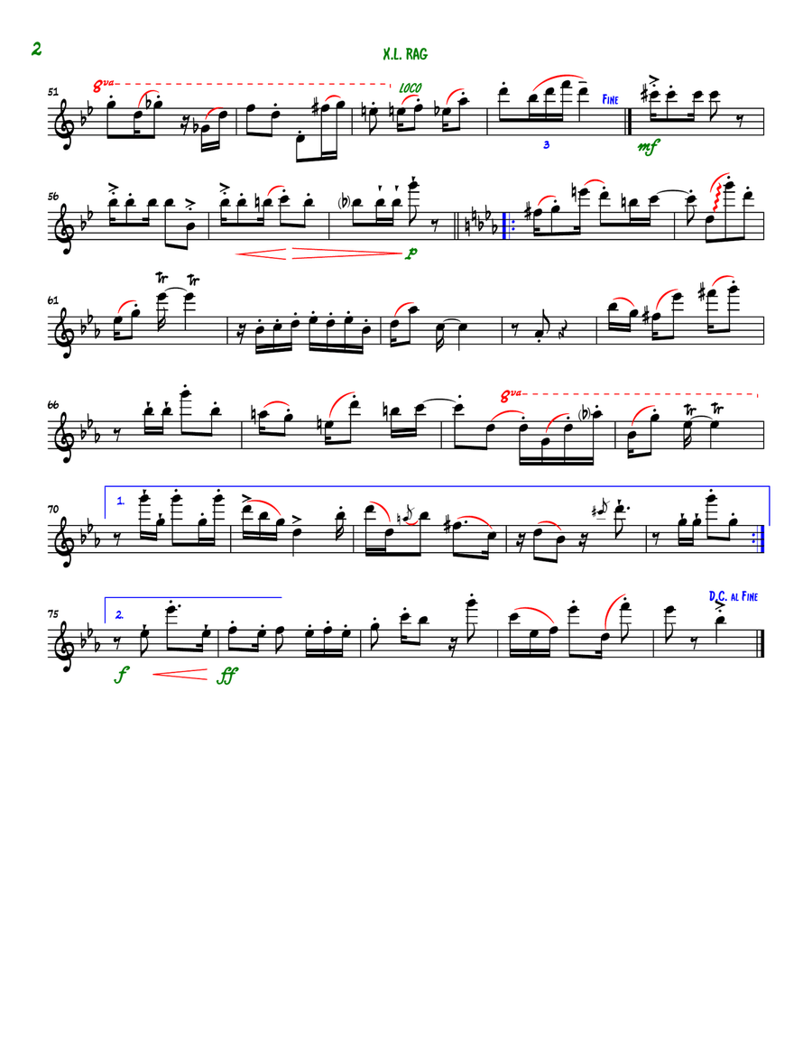 X.L. Rag (XL Rag) X.L. Rag (XL Rag) Woodwind Ensemble scores gallery preview page 4