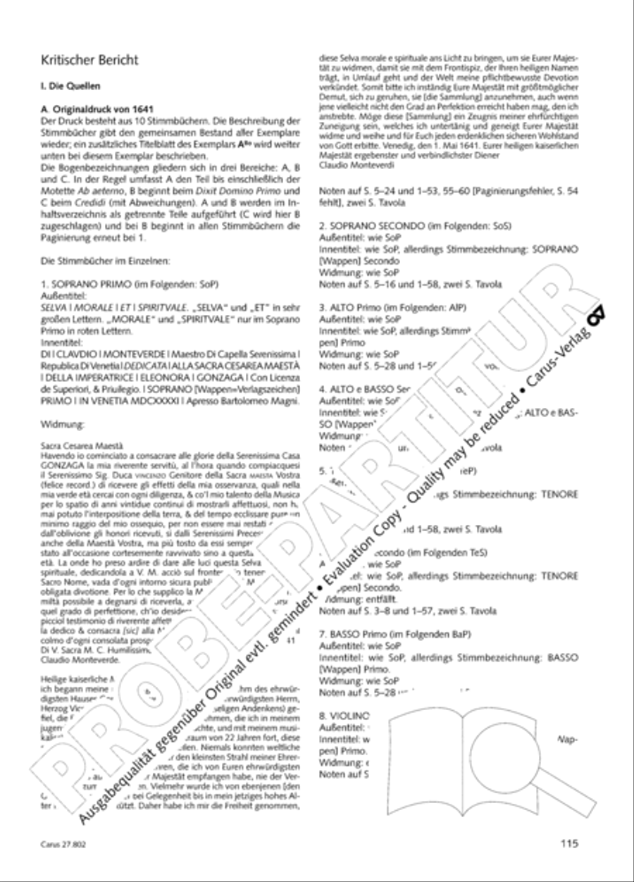 Salmi I (Selva morale e spirituale) Collection / Songbook scores gallery preview page 140