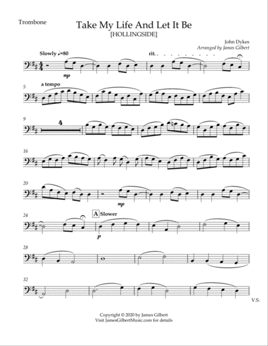 Take My Life And Let It Be Brass Ensemble scores gallery preview page 3