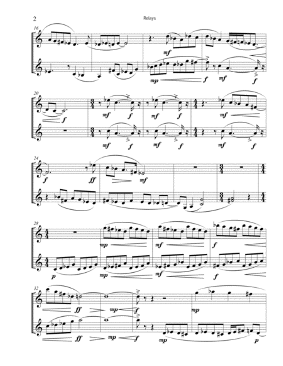Relays – for two violins Relays – for two violins Violin scores gallery preview page 3