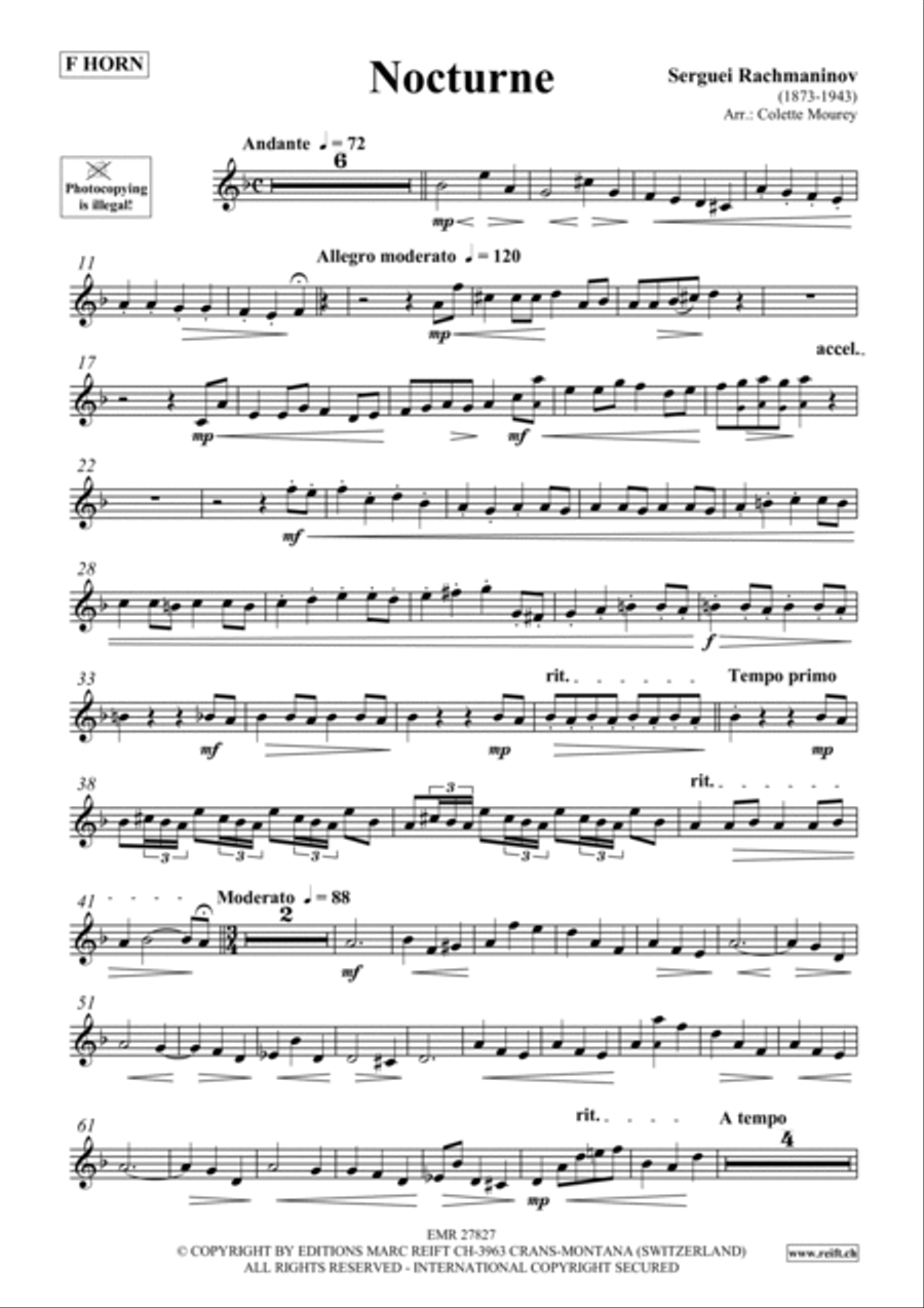 Nocturne Horn scores gallery preview page 2