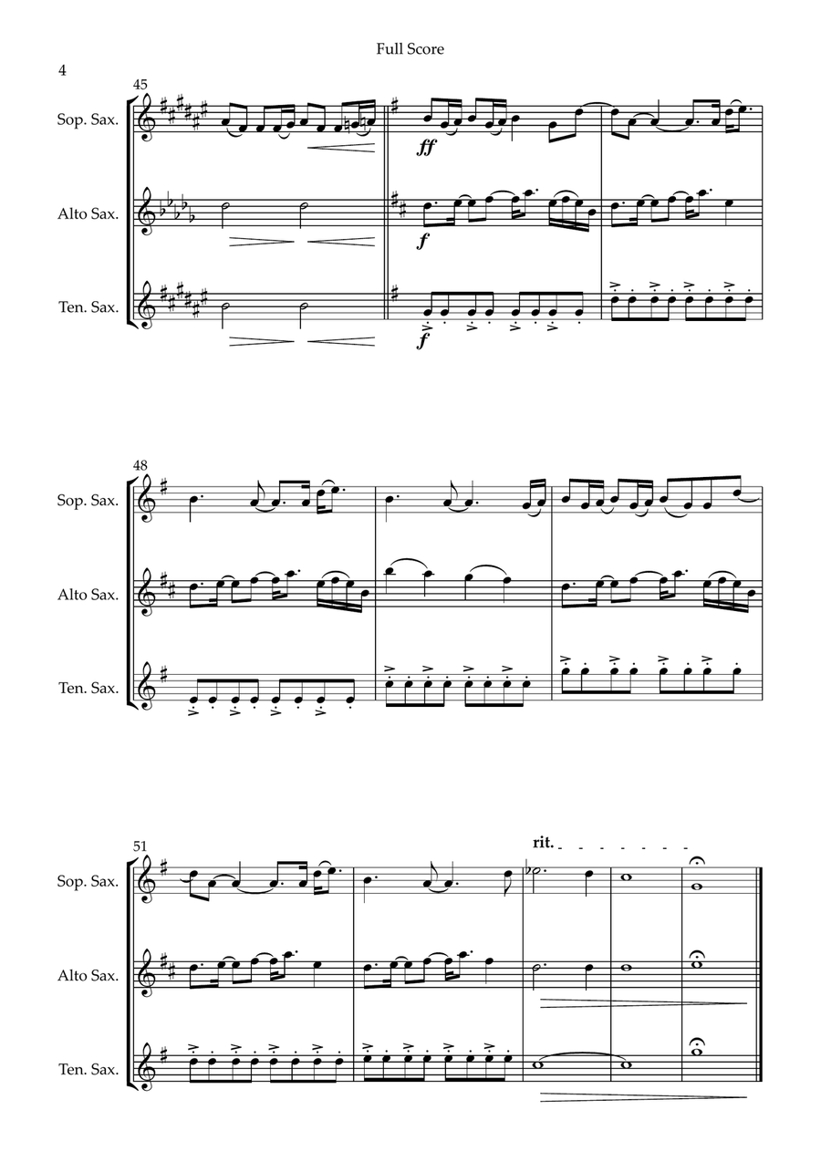 How Far I'll Go How Far I'll Go Woodwind Trio scores gallery preview page 4