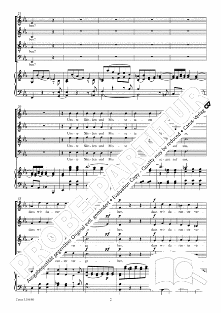 Unsre Sunden und Missetaten 4-Part scores gallery preview page 3