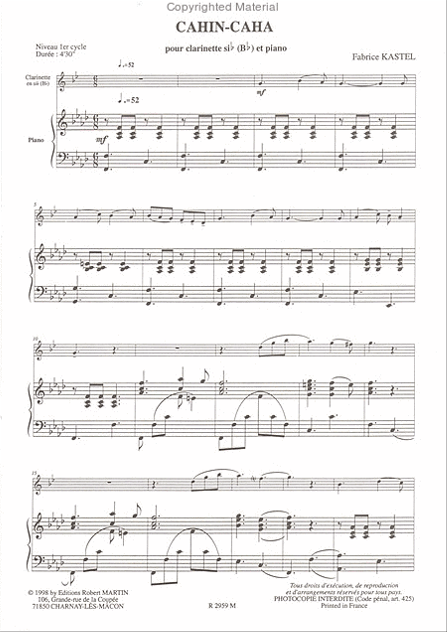 Cahin-Caha Clarinet Solo scores gallery preview page 2