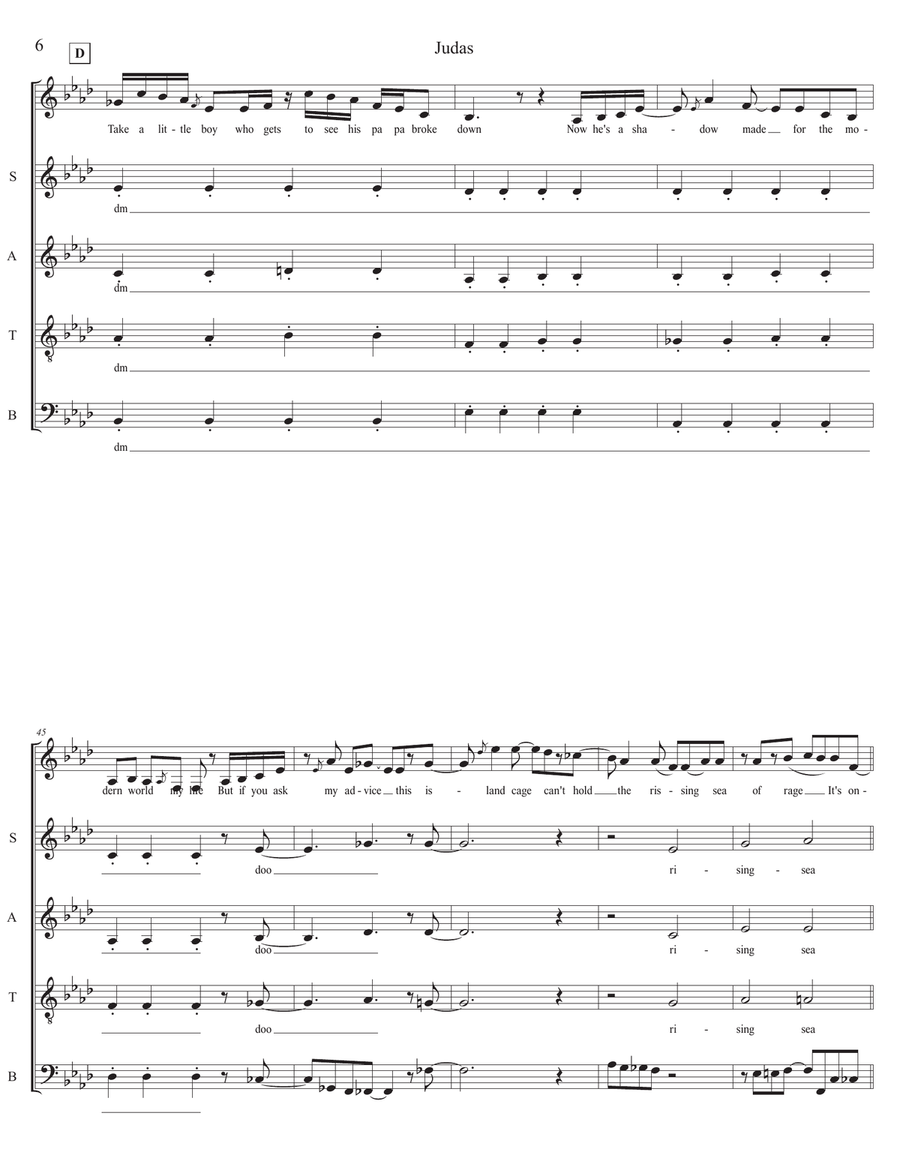 Judas 4-Part scores gallery preview page 6
