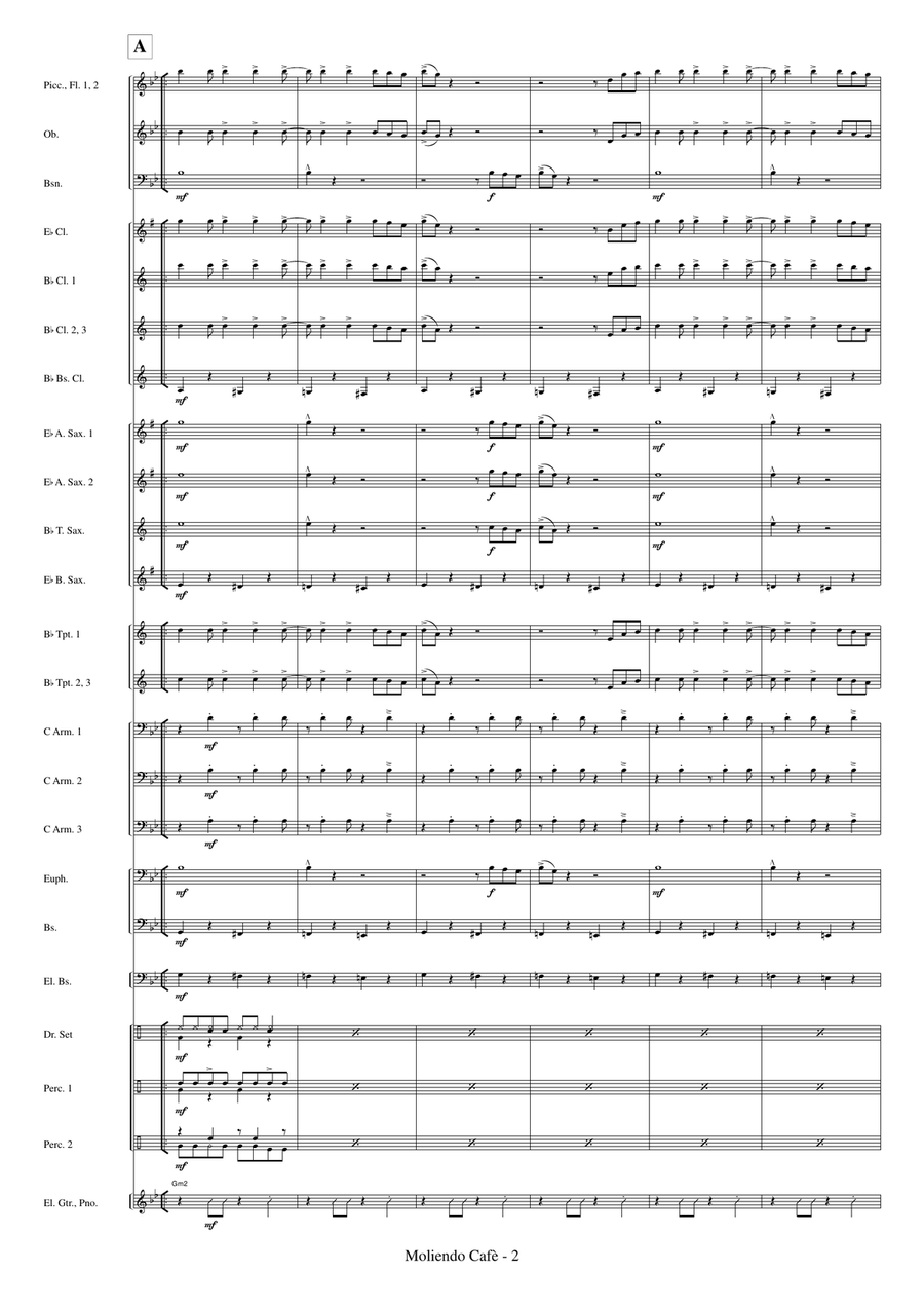 Moliendo Cafe Concert Band scores gallery preview page 4