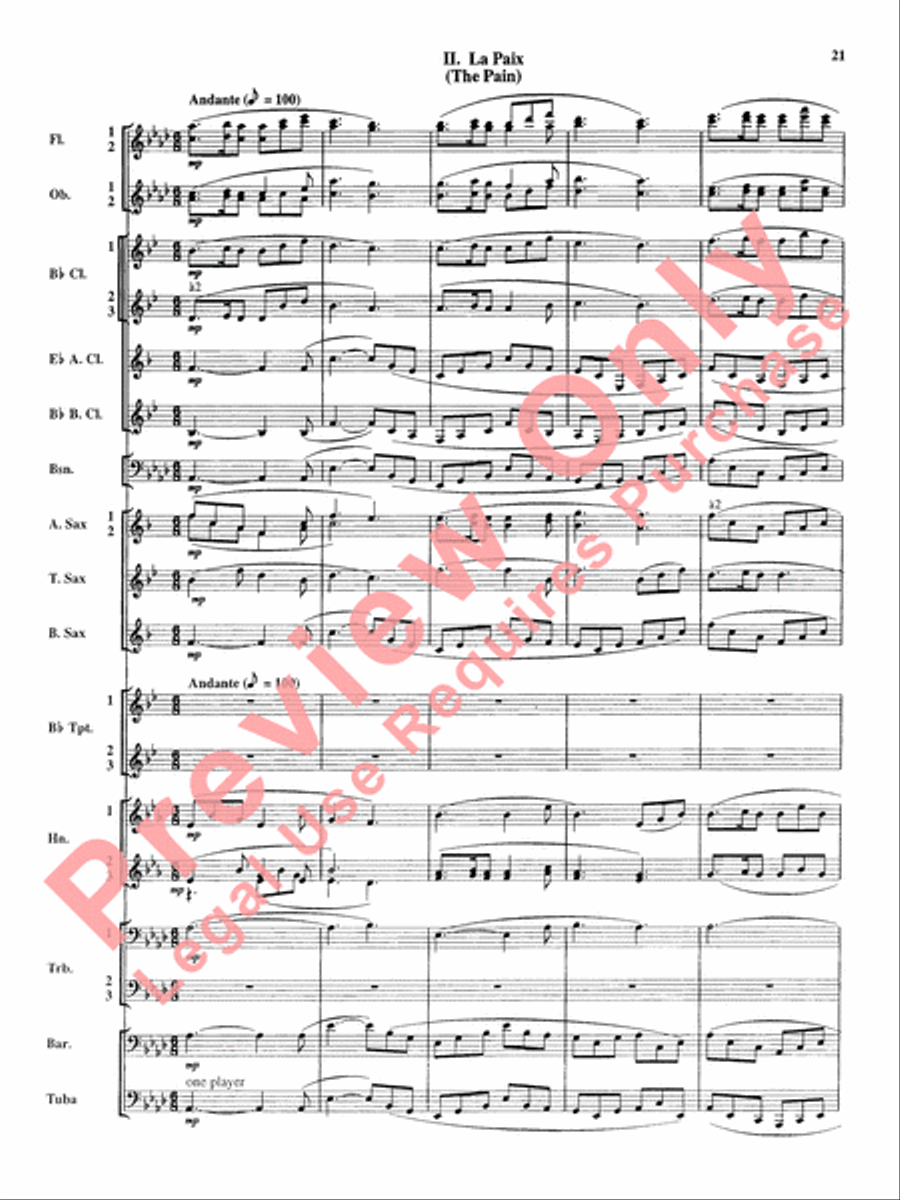 Royal Fireworks Music Concert Band scores gallery preview page 22