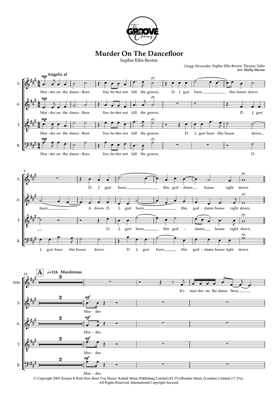 Murder On The Dancefloor Murder On The Dancefloor 4-Part scores gallery preview page 1