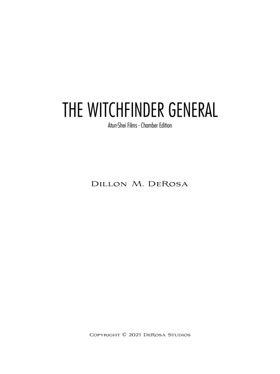 The Witchfinder General - Chamber Edition - Score Only Score scores gallery preview page 1