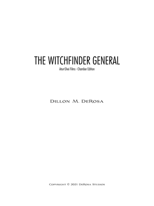 The Witchfinder General - Chamber Edition - Score Only