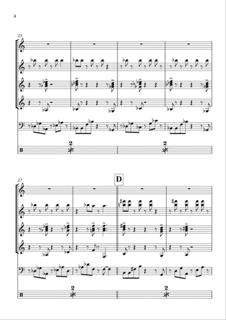 Minimal Dance for Guitar Band Small Ensemble scores gallery preview page 6