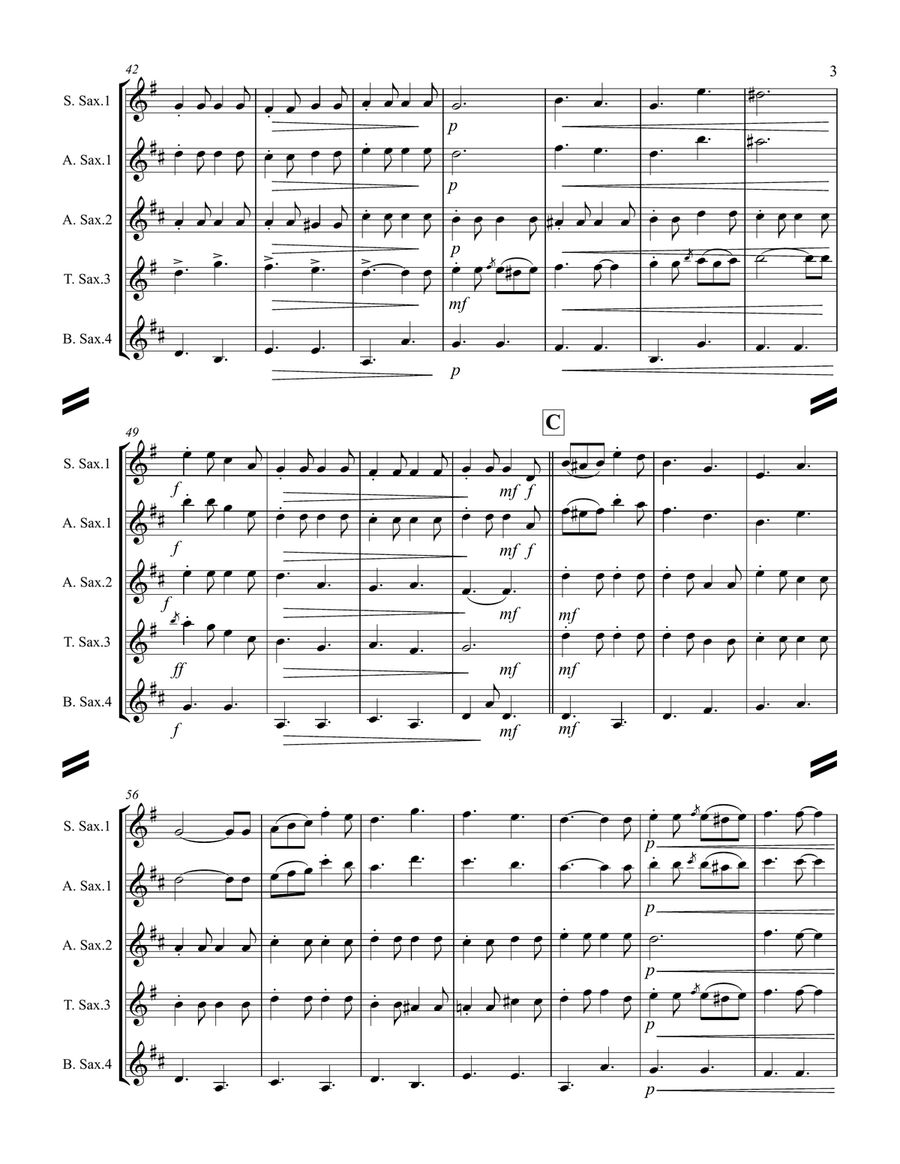 March - The Liberty Bell (for Saxophone Quartet SATB or AATB) March - The Liberty Bell (for Saxophone Quartet SATB or AATB) Saxophone Quartet scores gallery preview page 4