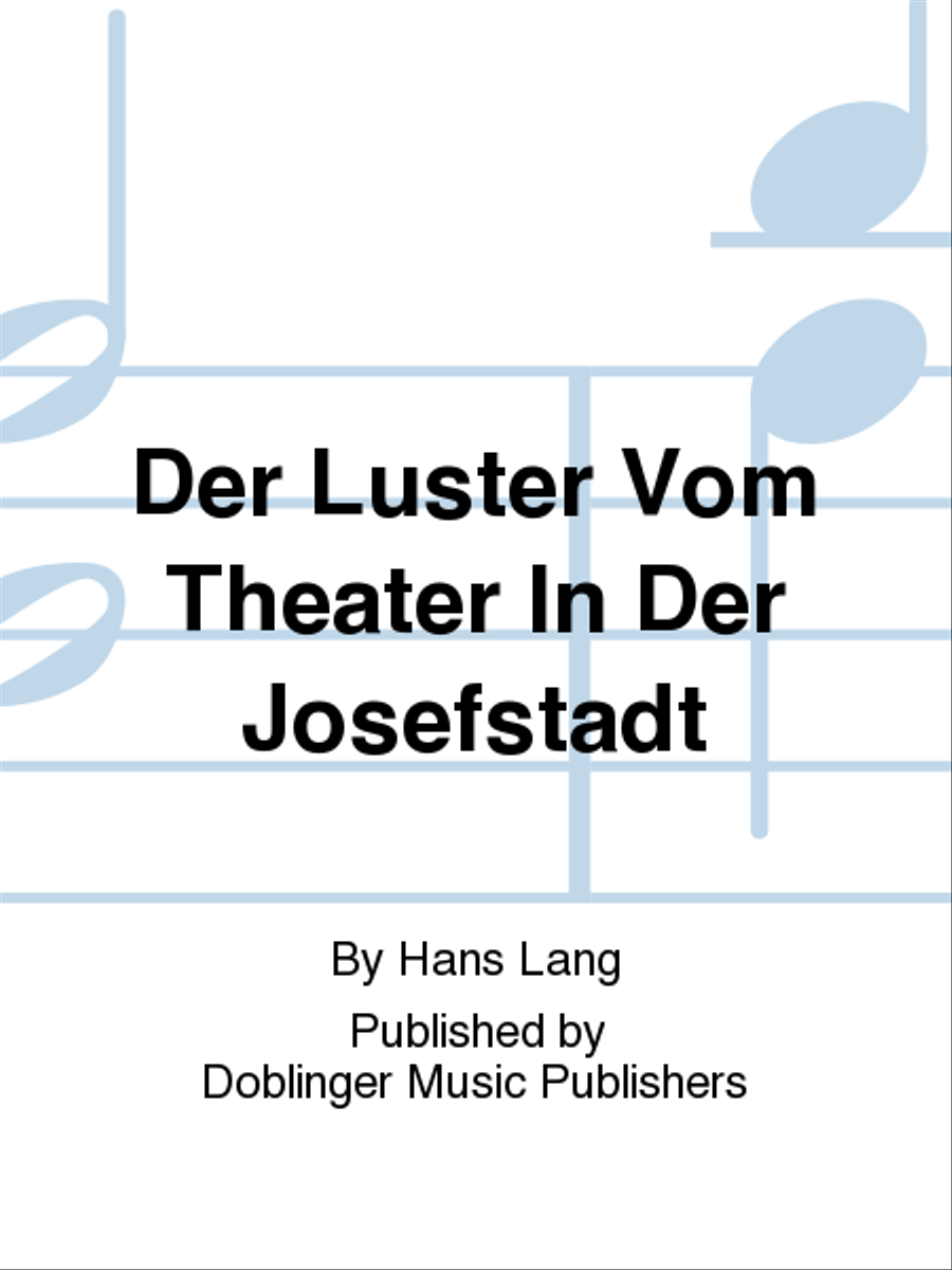 DER LUSTER VOM THEATER IN DER JOSEFSTADT Piano Solo scores gallery preview page 1