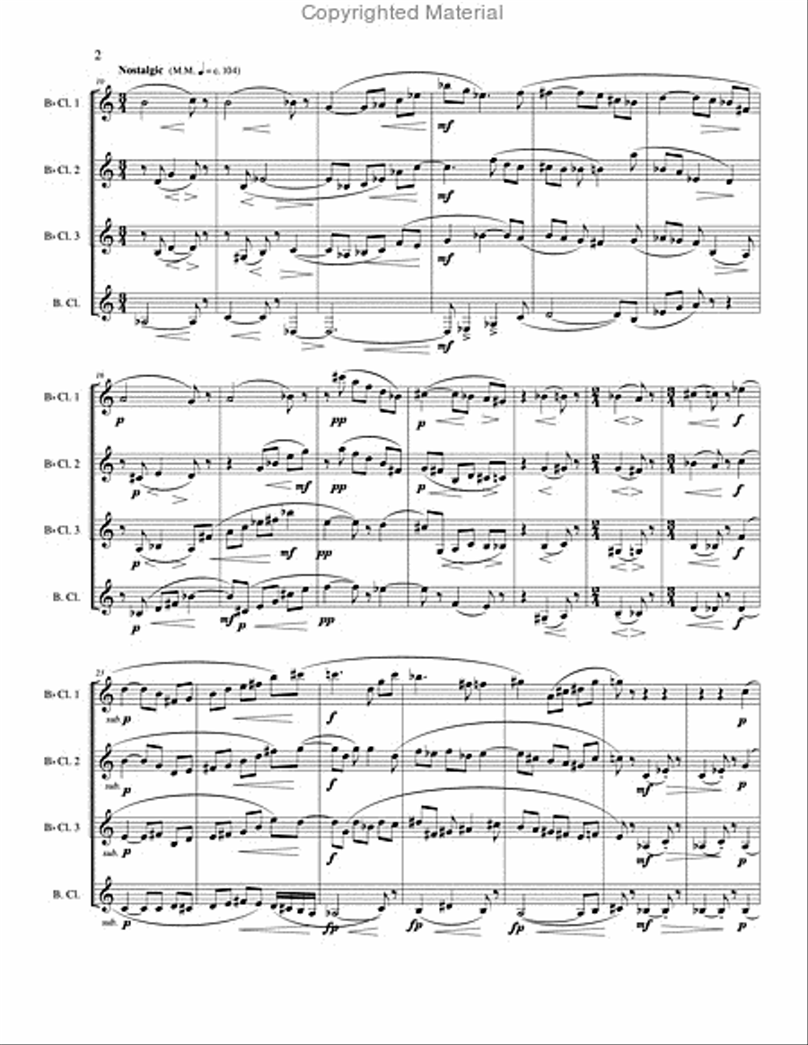 Magnificent Situations Magnificent Situations Clarinet Quartet scores gallery preview page 3