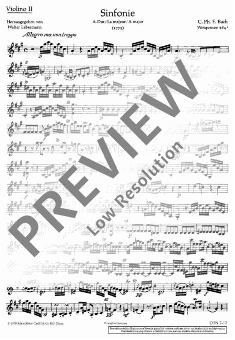 Symphony A major Violin scores gallery preview page 2