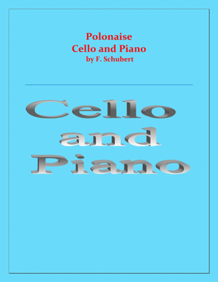Polonaise - F. Schubert - For Cello and Piano - Intermediate