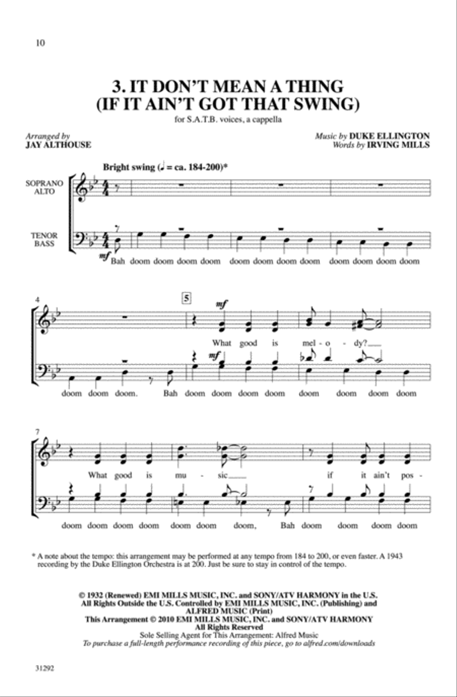 An Ellington Jazz Trio 4-Part scores gallery preview page 4