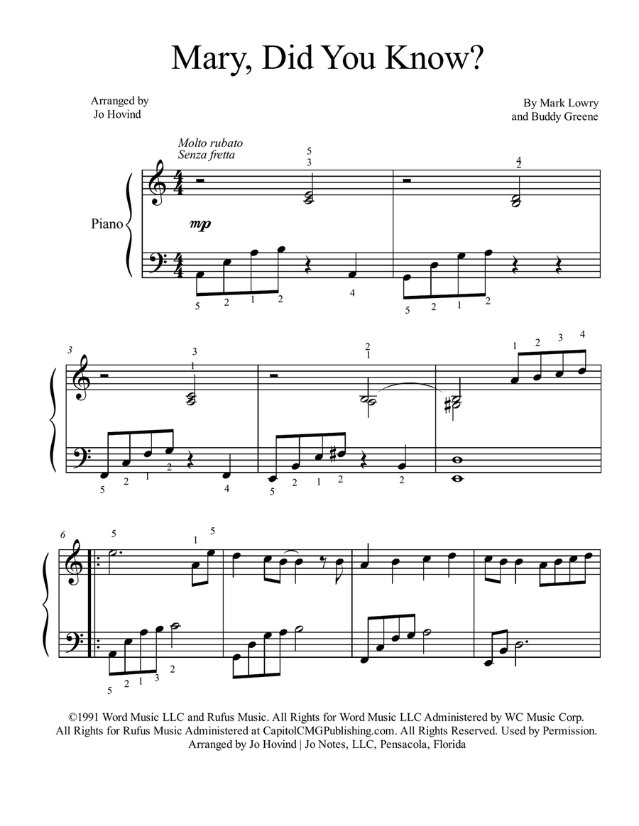 Mary, Did You Know? Piano Method scores gallery preview page 3