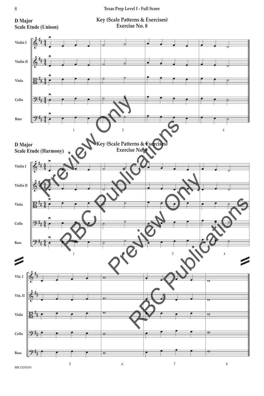Texas Prep Level I Texas Prep Level I Orchestra scores gallery preview page 7