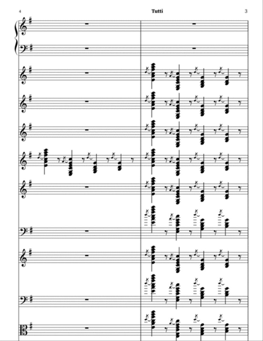 Concerto for Pianoforte and Orchestra no. 4 ''Afrika'' in G minor, op. 25 - III. Allegretto Moderato Clarinet scores gallery preview page 3