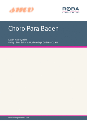 Book cover for Choro Para Baden