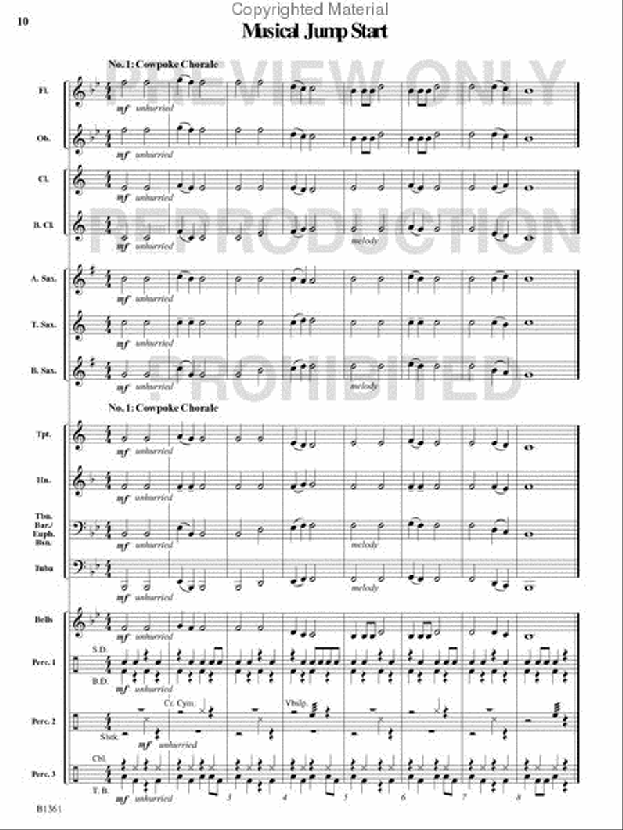 Cowboy Cattle Drive Concert Band scores gallery preview page 9
