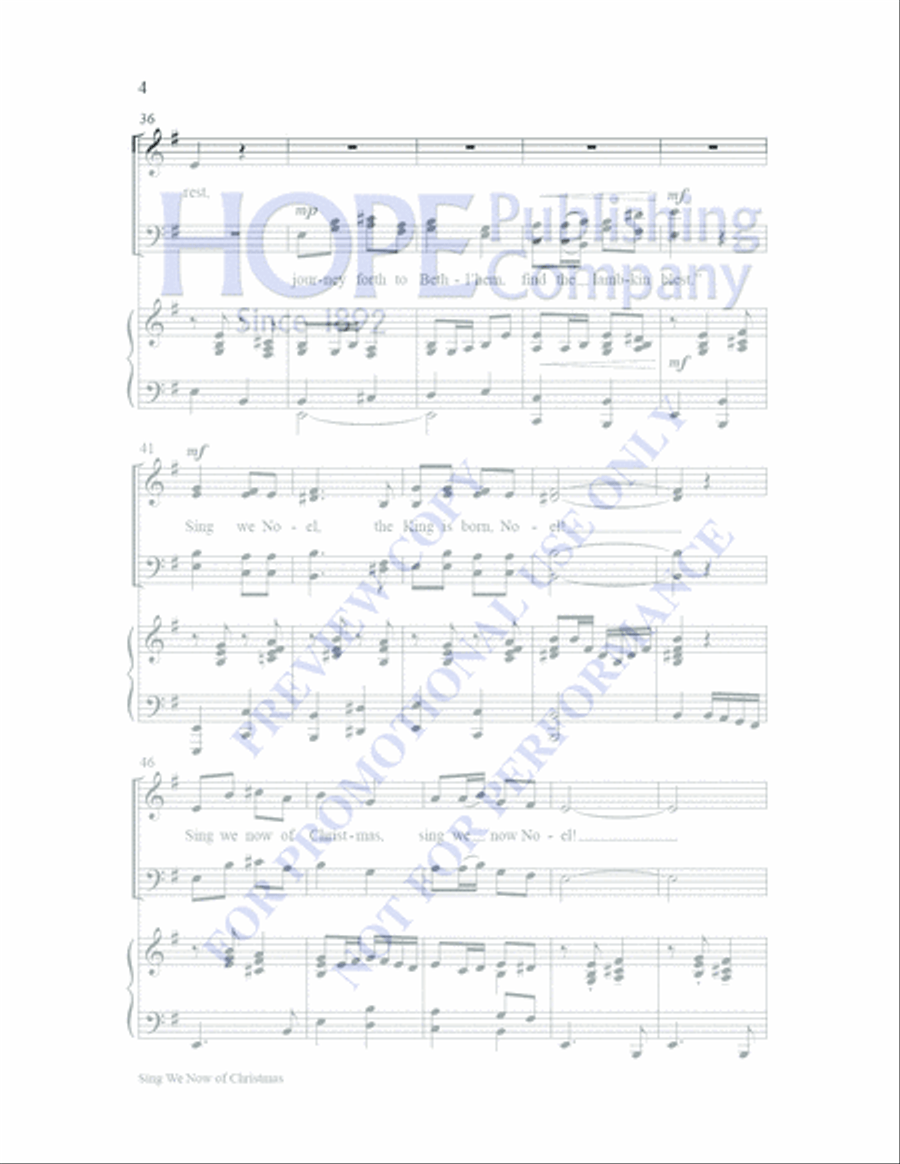 Sing We Now of Christmas Sing We Now of Christmas 4-Part scores gallery preview page 3