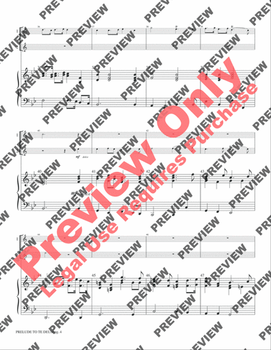 Prelude to Te Deum Trumpet Duet scores gallery preview page 6