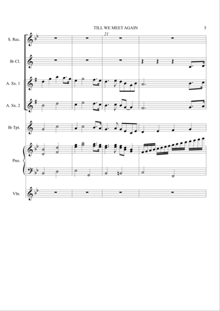 Till We Meet Again Till We Meet Again Chamber Music scores gallery preview page 5