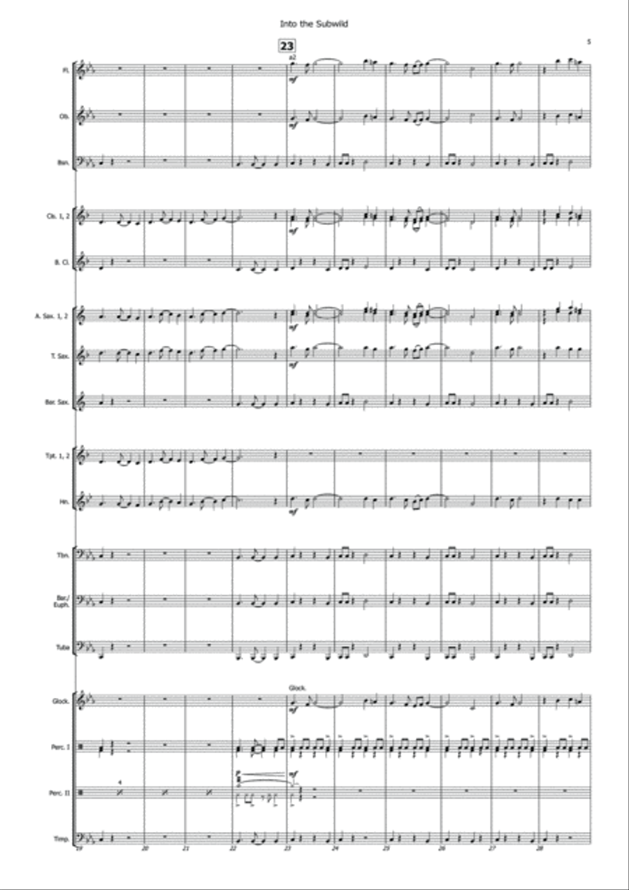 Into the Subwild Into the Subwild Concert Band scores gallery preview page 6