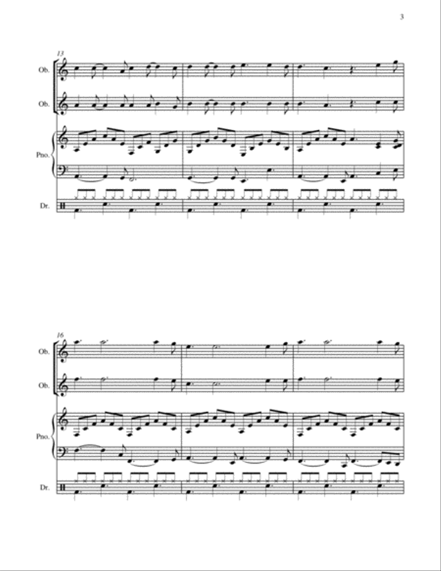 Hallelujah Woodwind Duet scores gallery preview page 6