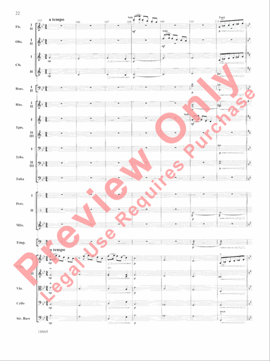 An American Rhapsody Full Orchestra scores gallery preview page 23