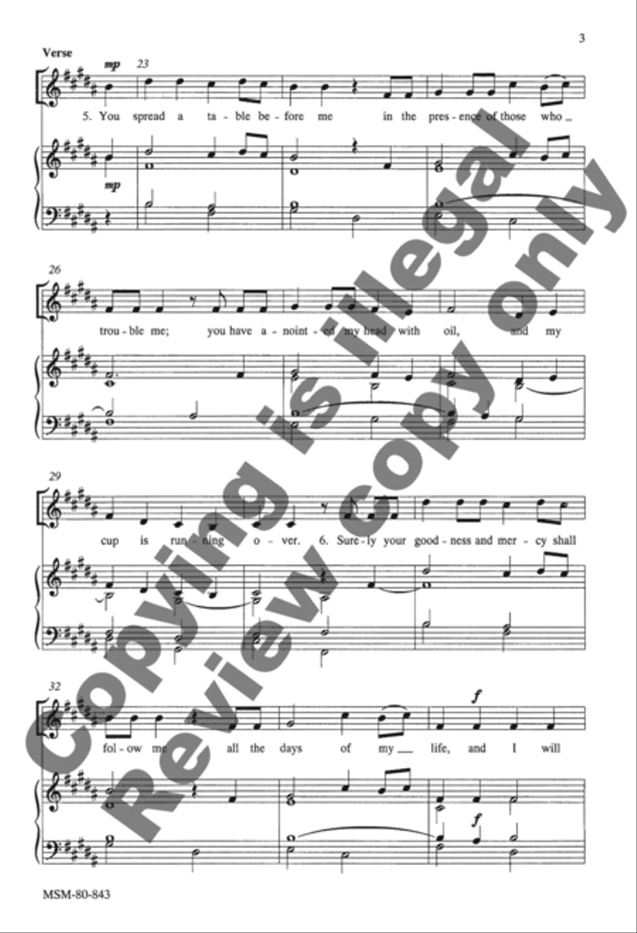 The Lord Is My Shepherd The Lord Is My Shepherd Unison Choir scores gallery preview page 4
