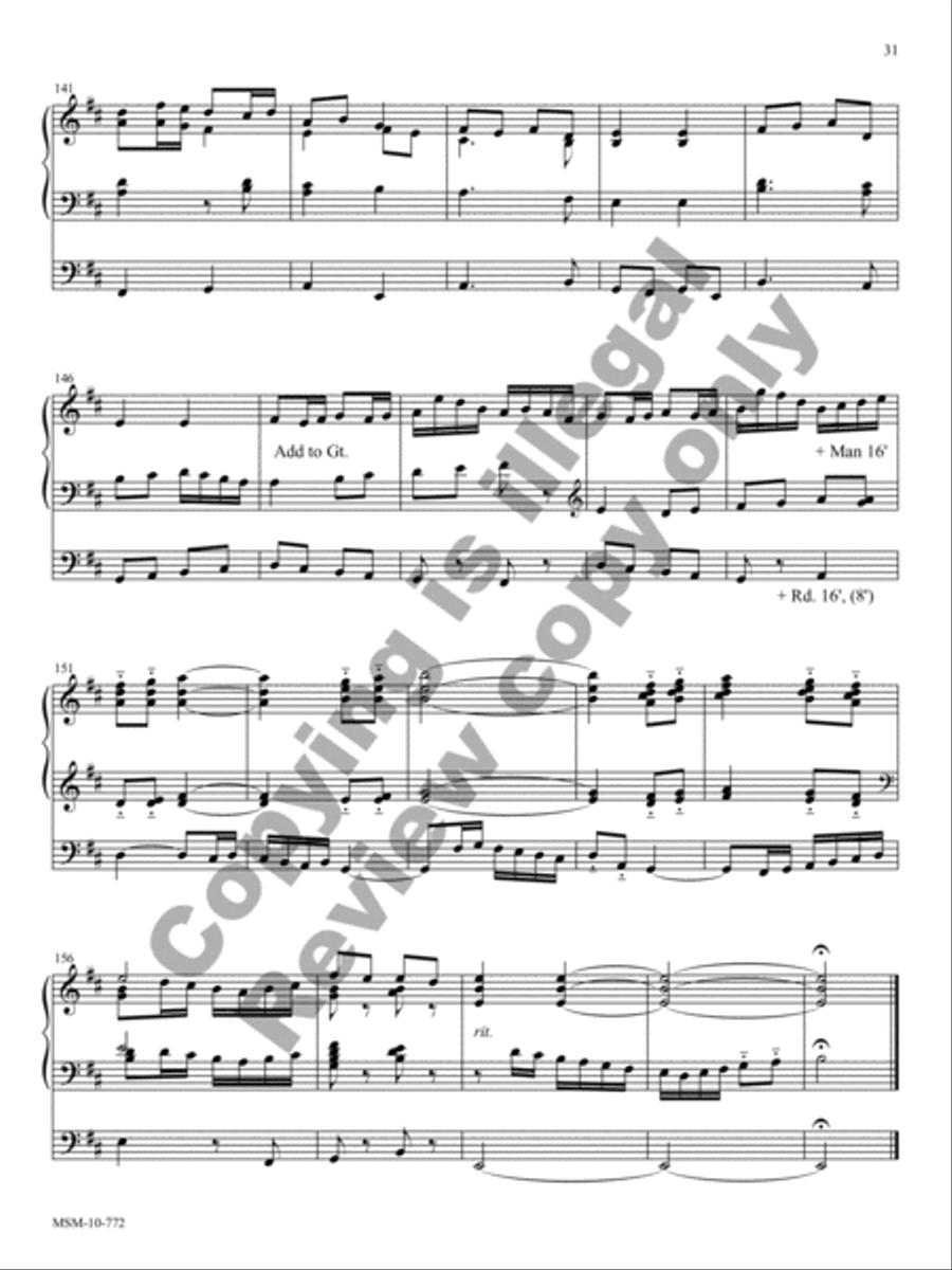 Praise, My Soul: Three Joyful Hymn Arrangements Organ scores gallery preview page 13