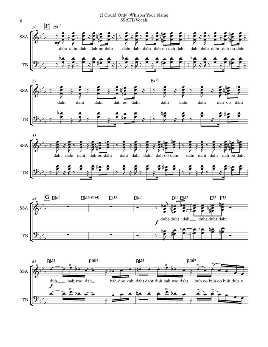 (i Could Only) Whisper Your Name Divisi scores gallery preview page 6