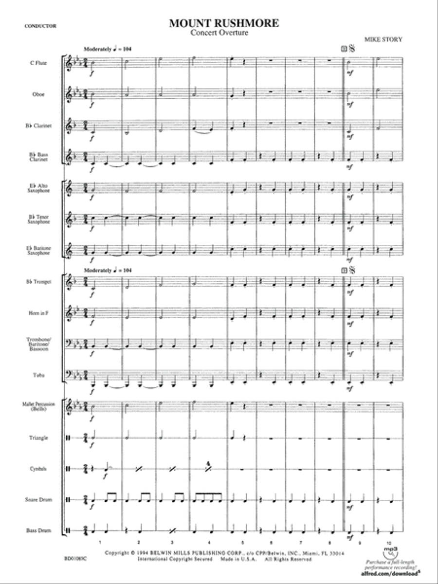 Mount Rushmore Concert Band scores gallery preview page 3
